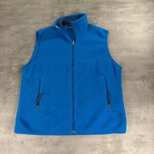 Vintage Patagonia Synchilla Fleece Vest Adult Medium Blue Full Zip Mock Neck‎